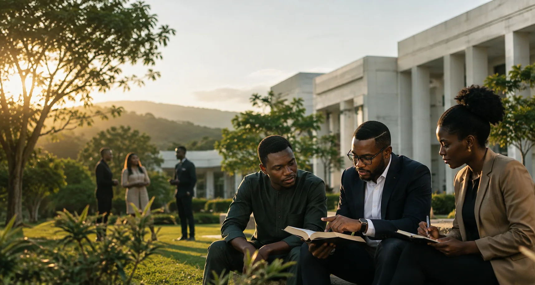 People gathered together in a setting of learning, formation and institution building